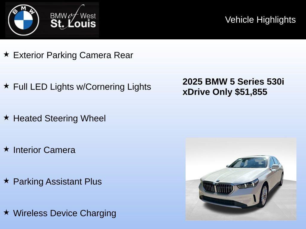 used 2025 BMW 530 car, priced at $51,855