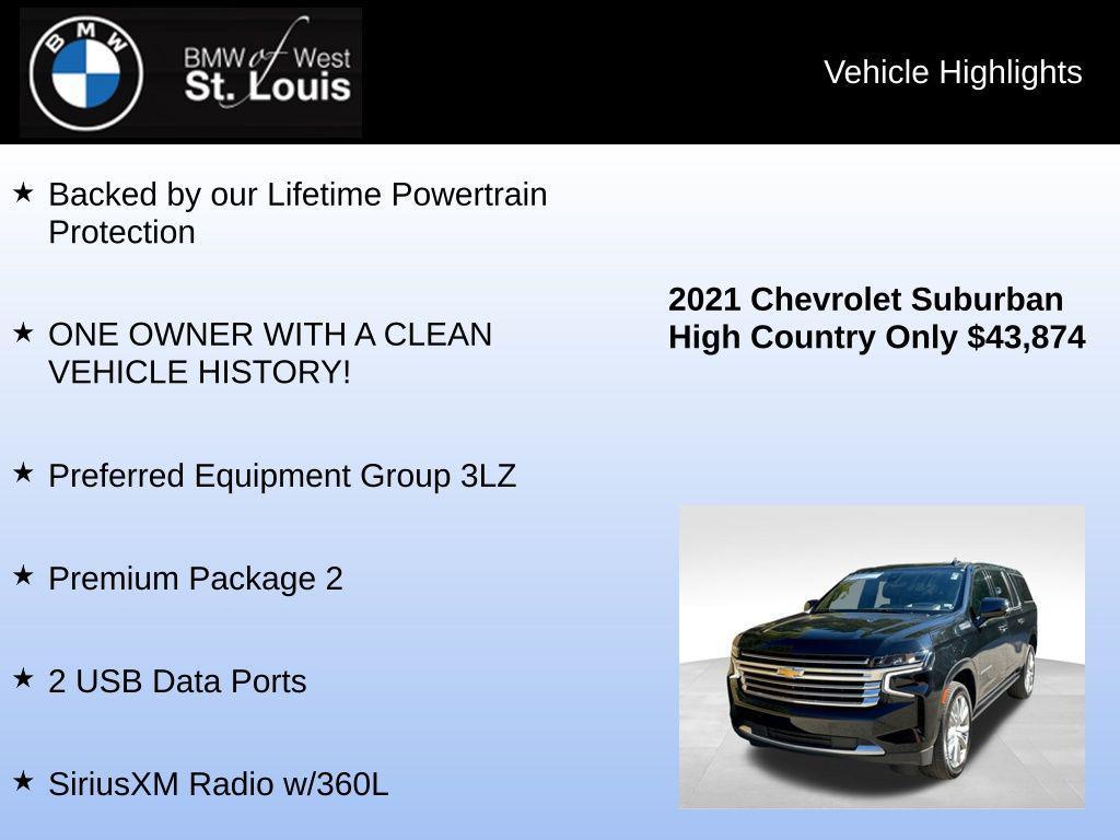 used 2021 Chevrolet Suburban car, priced at $43,874