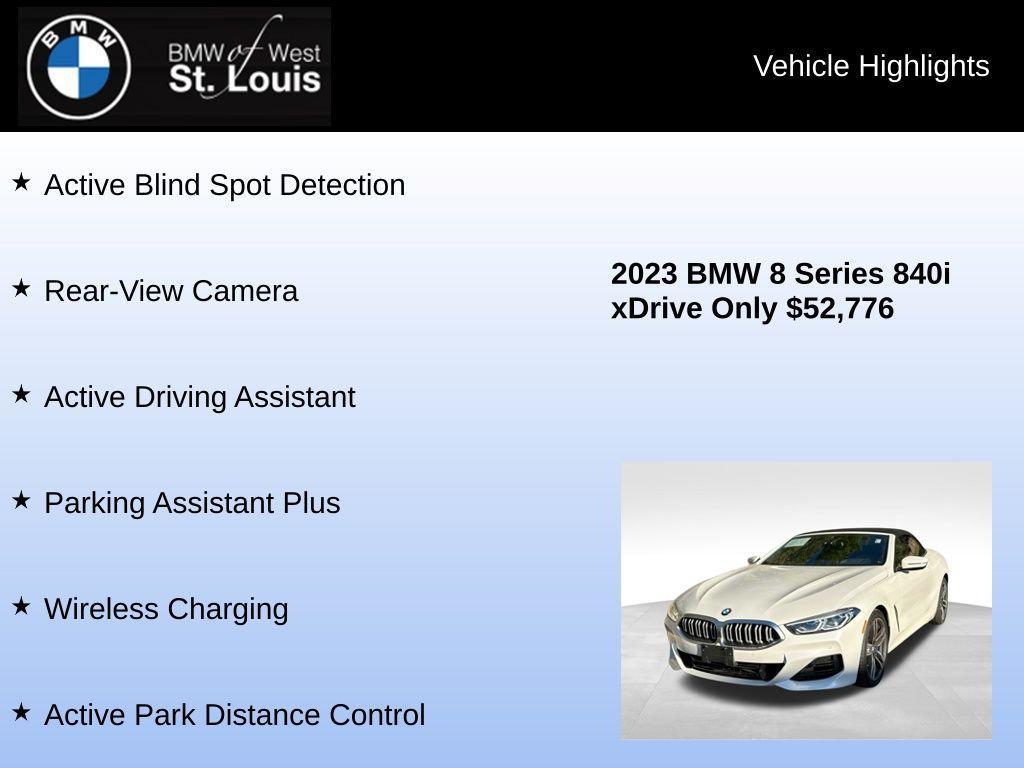 used 2023 BMW 840 car, priced at $52,776