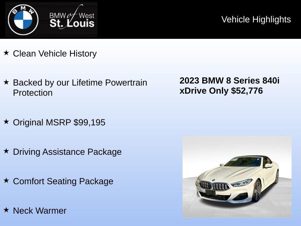 used 2023 BMW 840 car, priced at $52,776