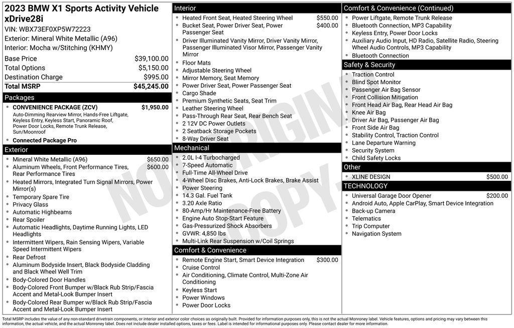 used 2023 BMW X1 car, priced at $31,762
