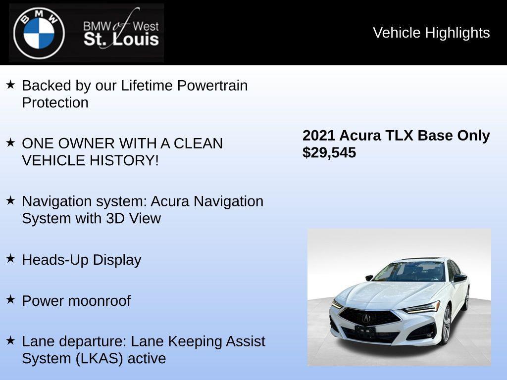 used 2021 Acura TLX car, priced at $27,959
