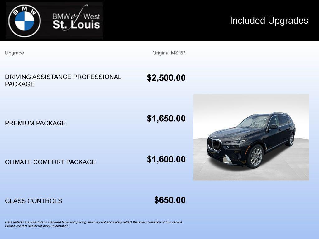 new 2026 BMW X7 car, priced at $93,335