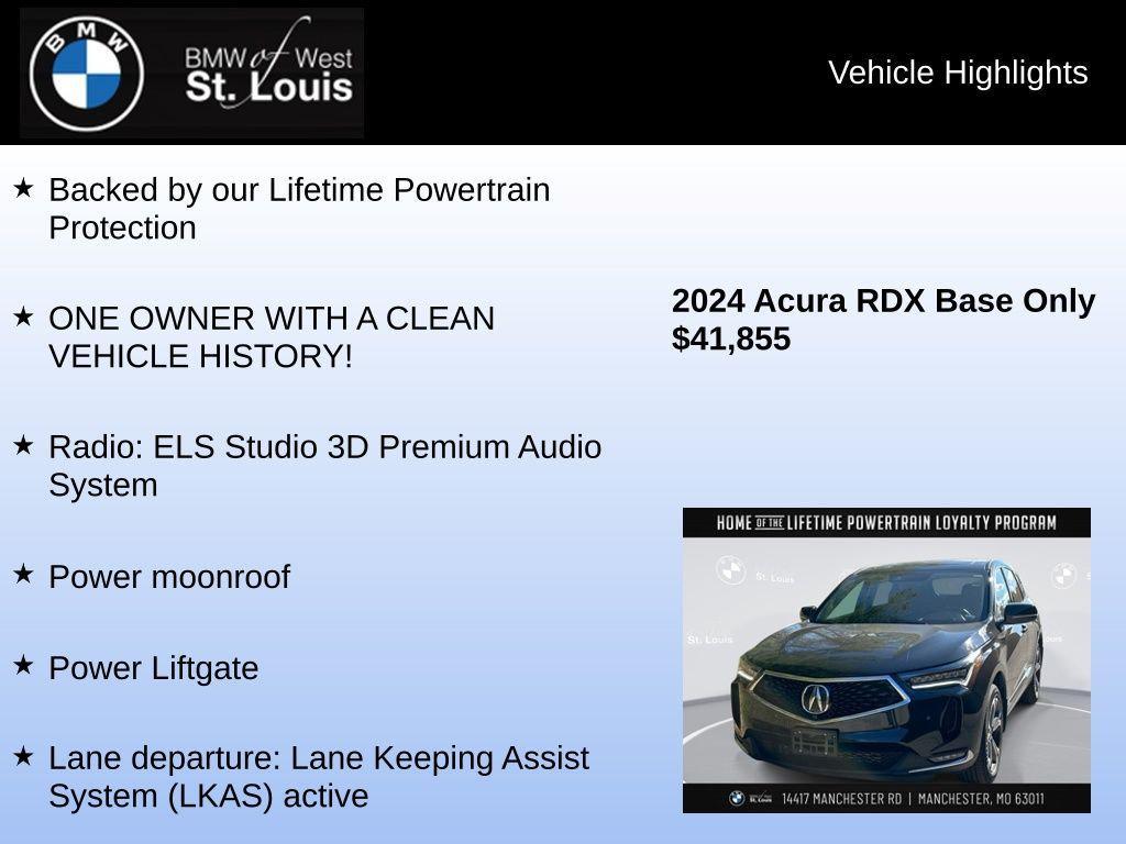 used 2024 Acura RDX car, priced at $41,855
