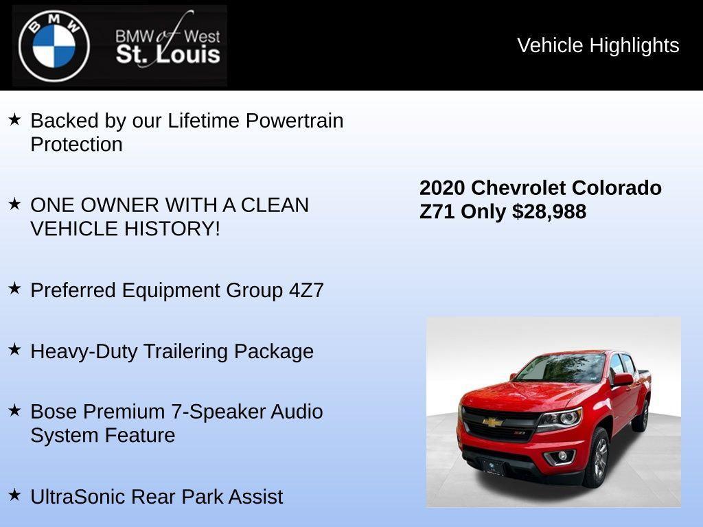 used 2020 Chevrolet Colorado car, priced at $28,988