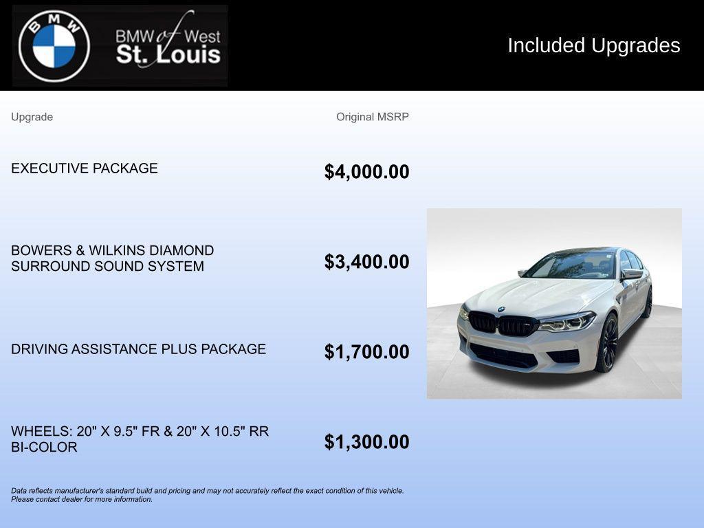 used 2019 BMW M5 car, priced at $63,877