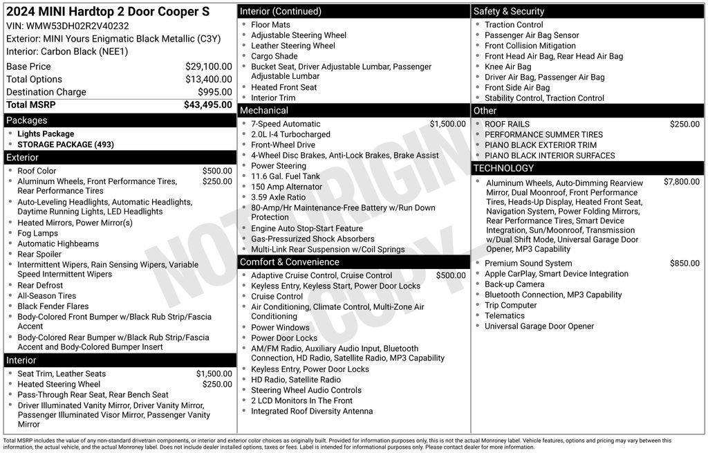 used 2024 MINI Hardtop car, priced at $25,855