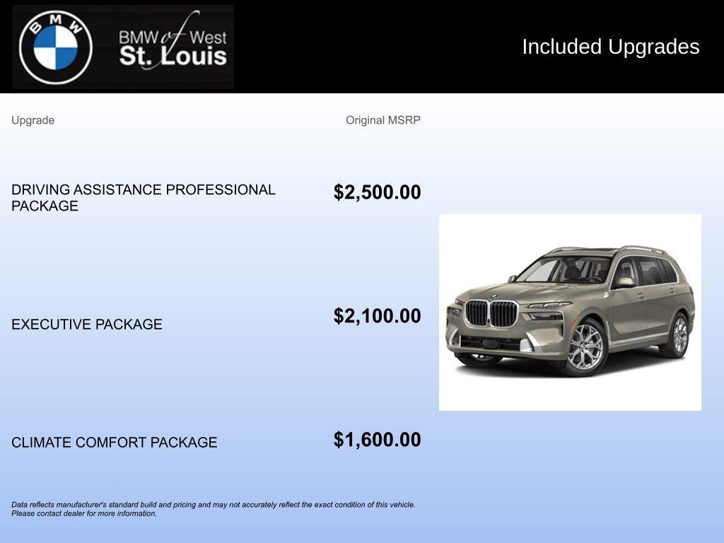 new 2026 BMW X7 car, priced at $122,335