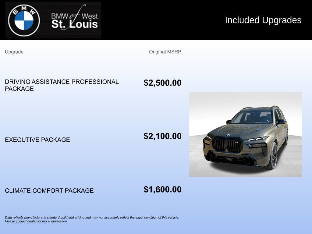 new 2026 BMW X7 car, priced at $122,335