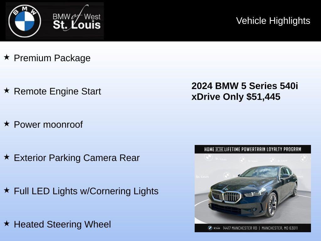 used 2024 BMW 540 car, priced at $51,445