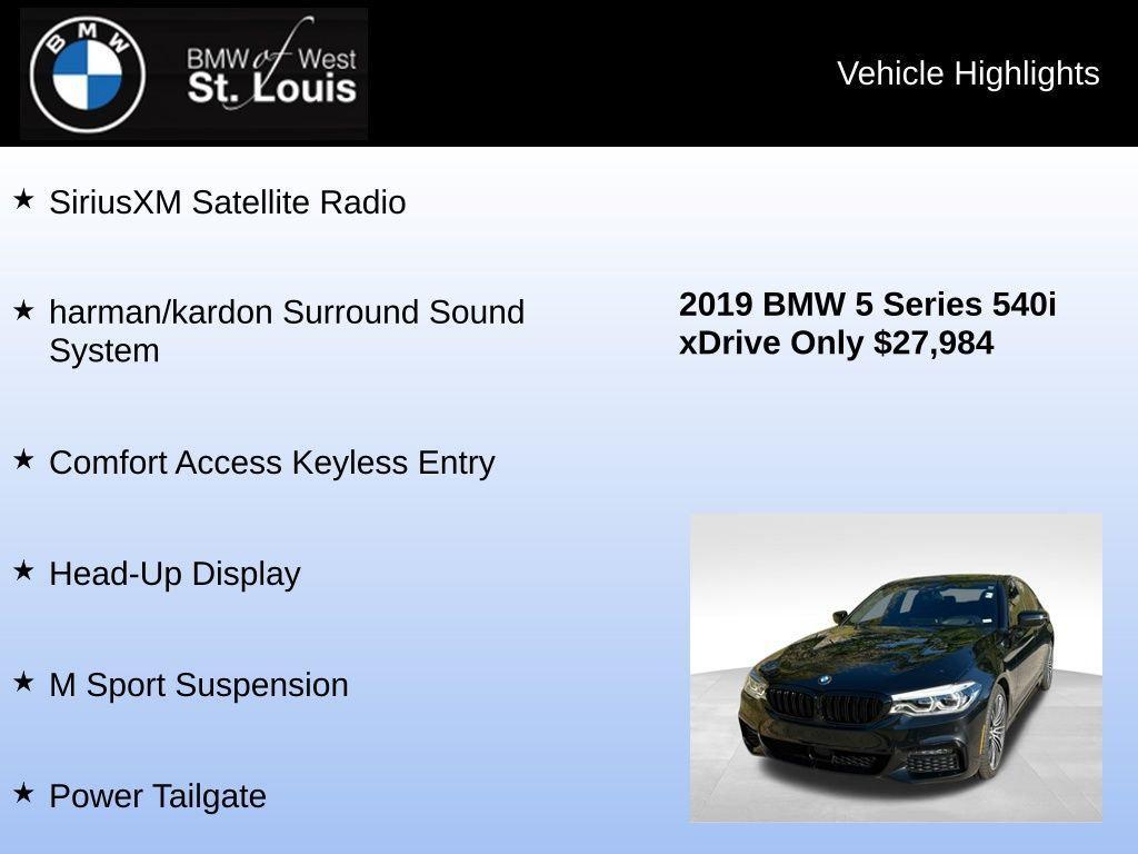 used 2019 BMW 540 car, priced at $27,984