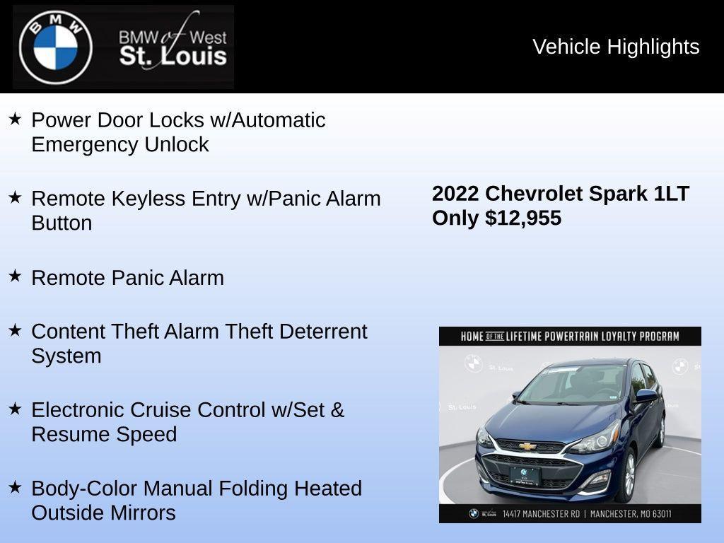 used 2022 Chevrolet Spark car, priced at $12,955