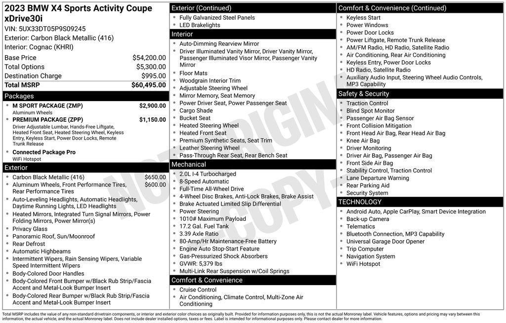 used 2023 BMW X4 car, priced at $41,855