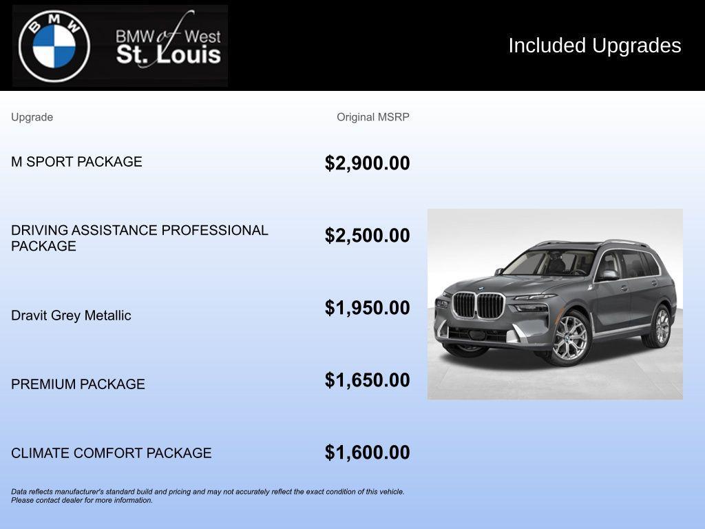 new 2026 BMW X7 car, priced at $102,535
