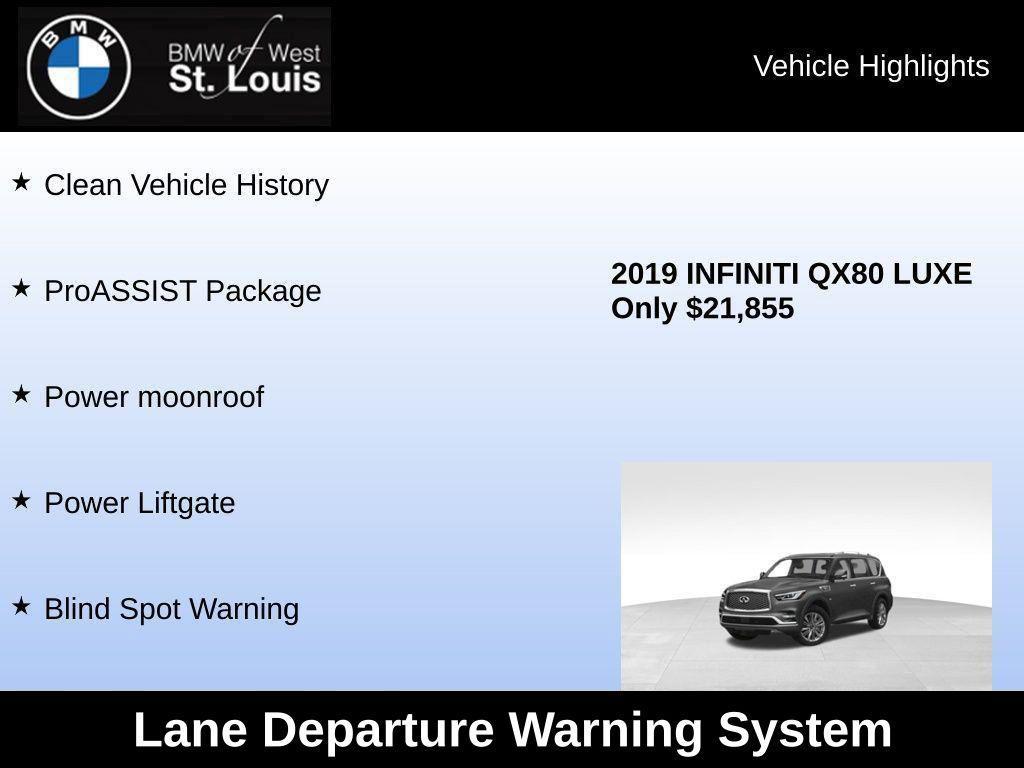 used 2019 INFINITI QX80 car, priced at $21,855