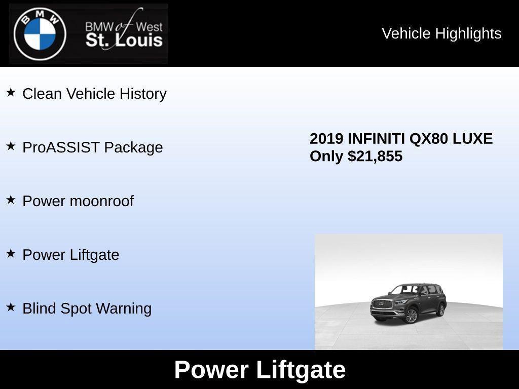 used 2019 INFINITI QX80 car, priced at $21,855