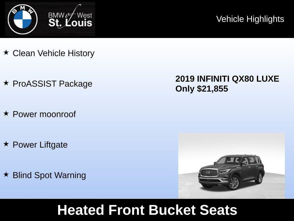 used 2019 INFINITI QX80 car, priced at $21,855