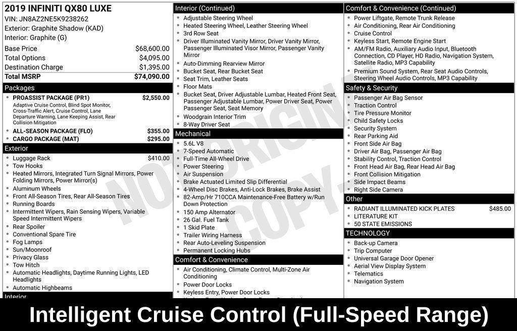 used 2019 INFINITI QX80 car, priced at $21,855