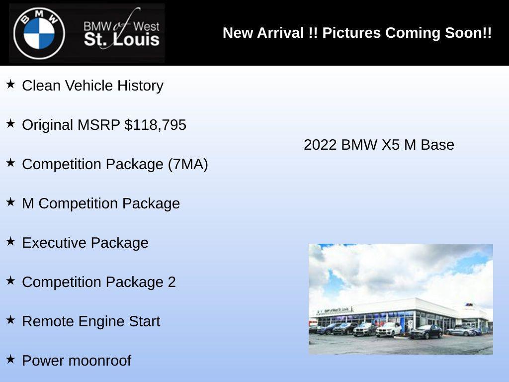 used 2022 BMW X5 M car, priced at $74,999