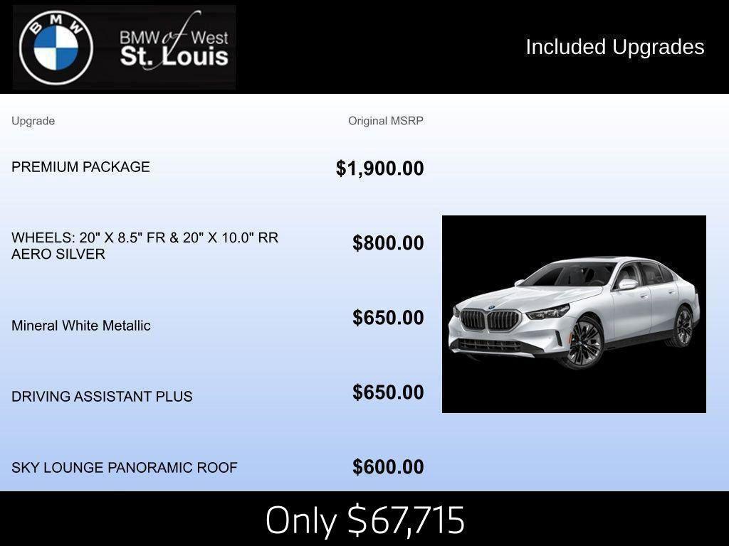 new 2026 BMW 530 car, priced at $68,715