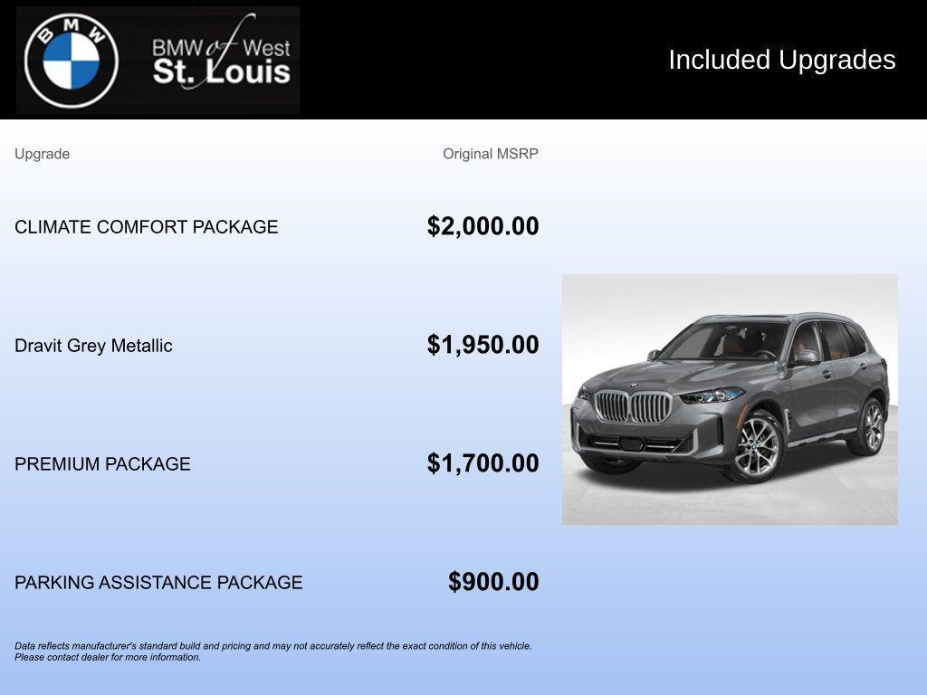 new 2026 BMW X5 car, priced at $78,575
