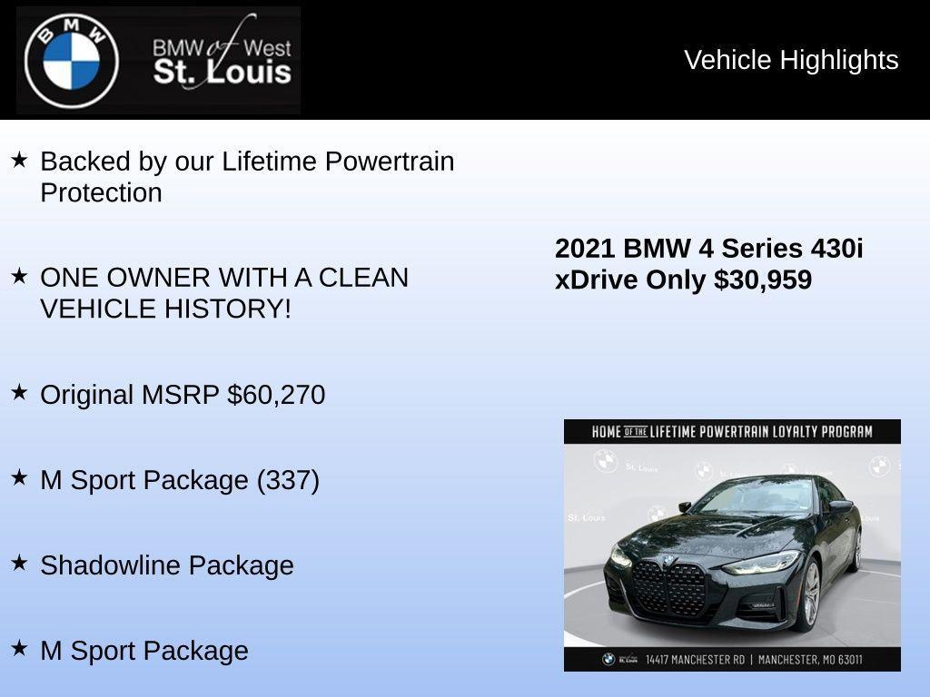 used 2021 BMW 430 car, priced at $30,959