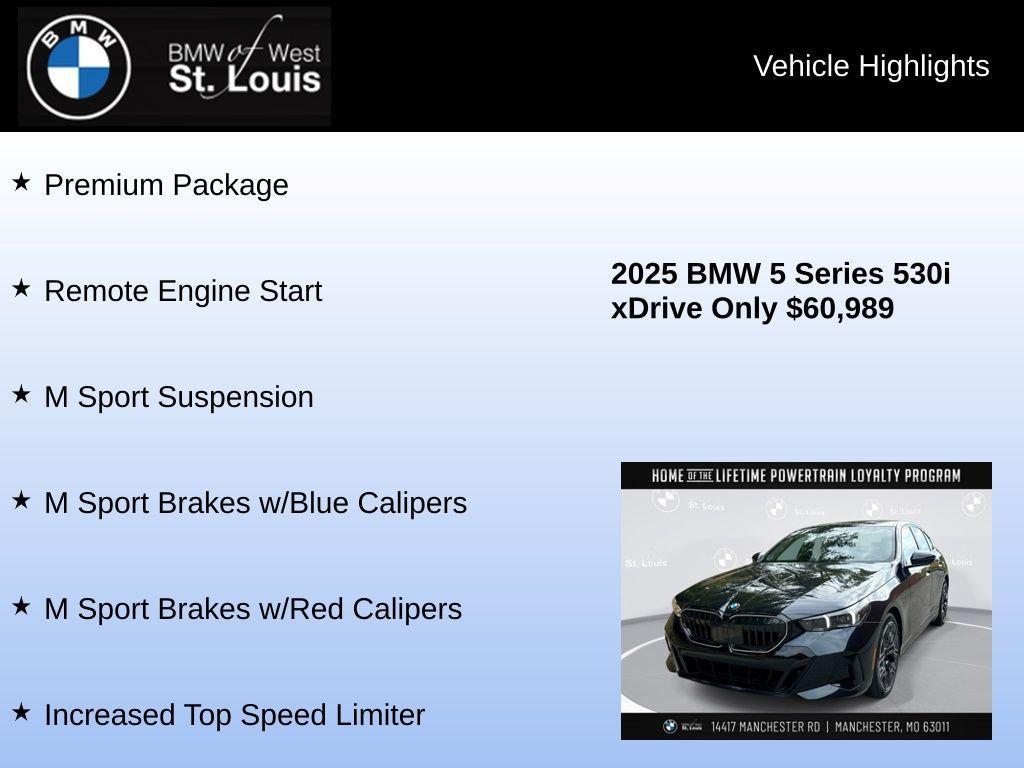 used 2025 BMW 530 car, priced at $60,989