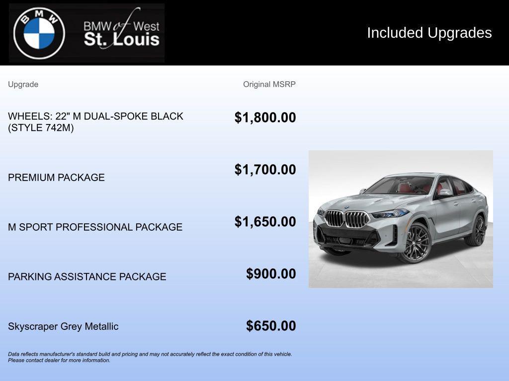 new 2026 BMW X6 car, priced at $84,625