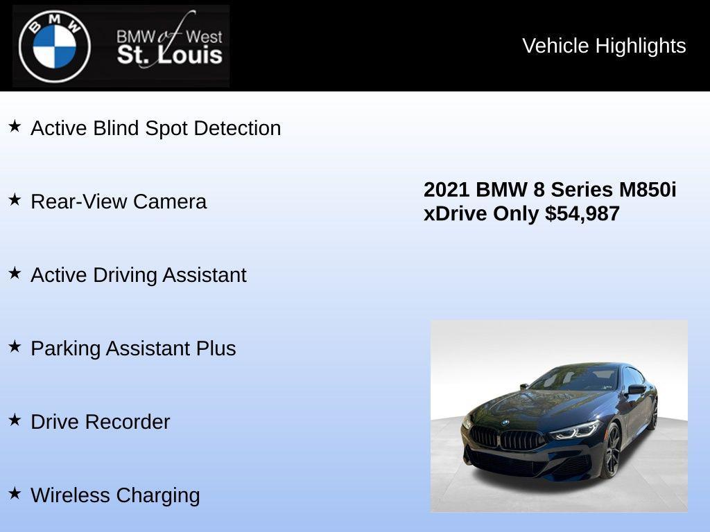 used 2021 BMW M850 Gran Coupe car, priced at $54,987