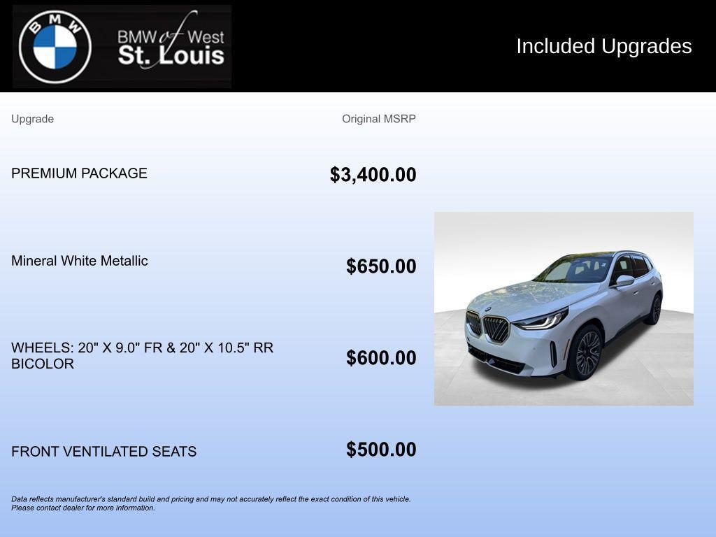 new 2025 BMW X3 car, priced at $56,910