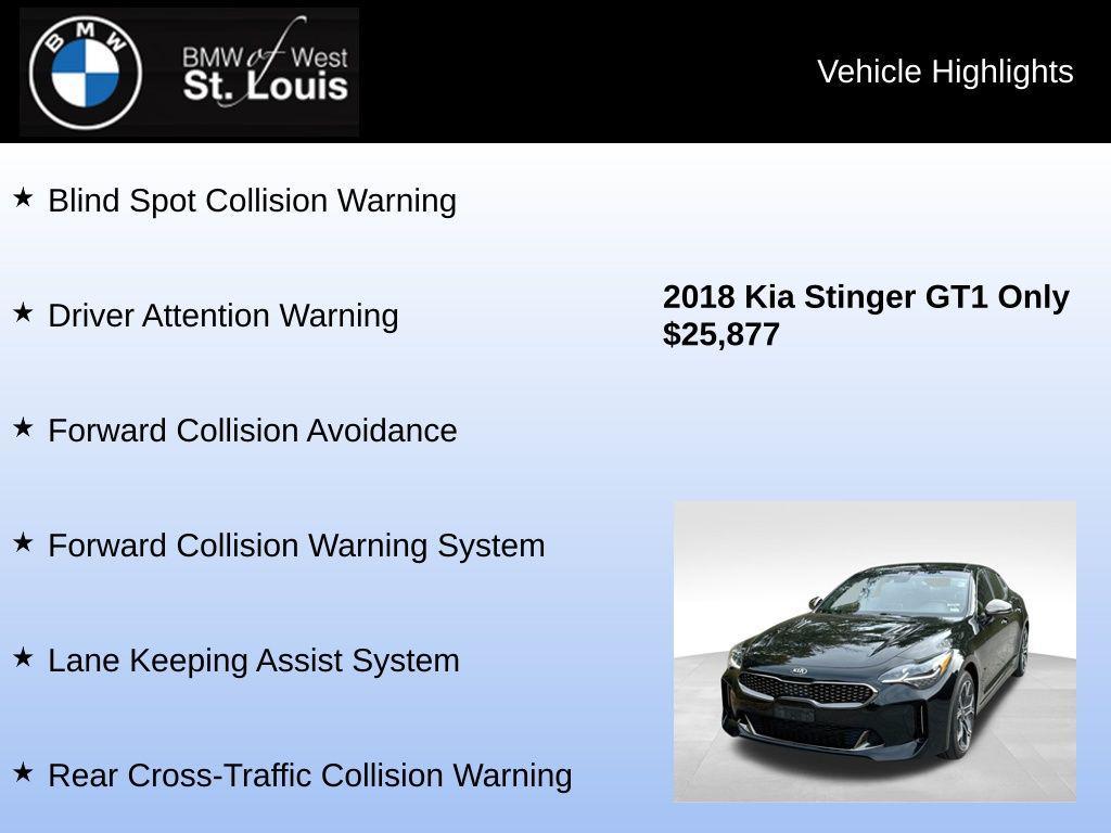 used 2018 Kia Stinger car, priced at $22,959