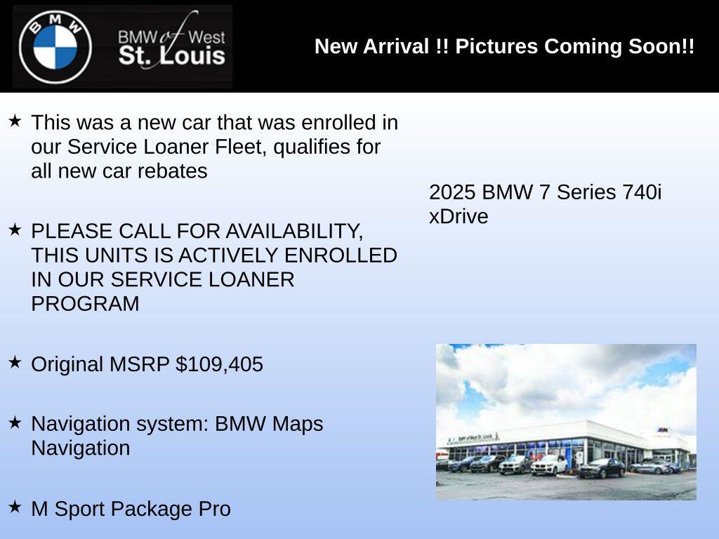 used 2025 BMW 740 car, priced at $87,885
