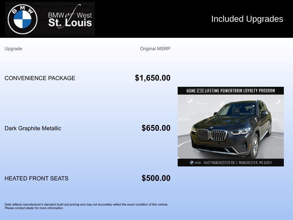 used 2023 BMW X3 car, priced at $34,959