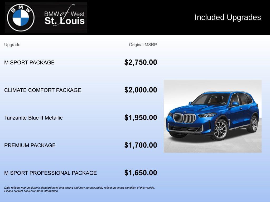 new 2026 BMW X5 car, priced at $82,250