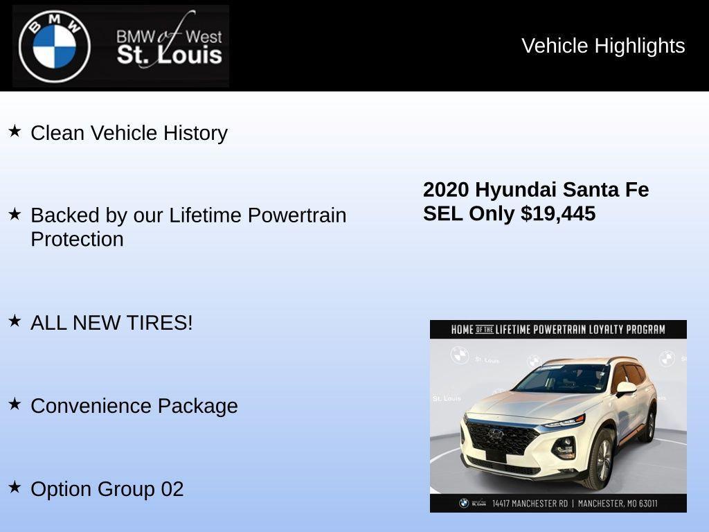 used 2020 Hyundai Santa Fe car, priced at $19,445