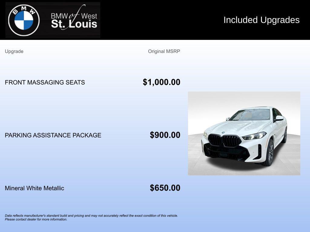 new 2026 BMW X6 car, priced at $91,625