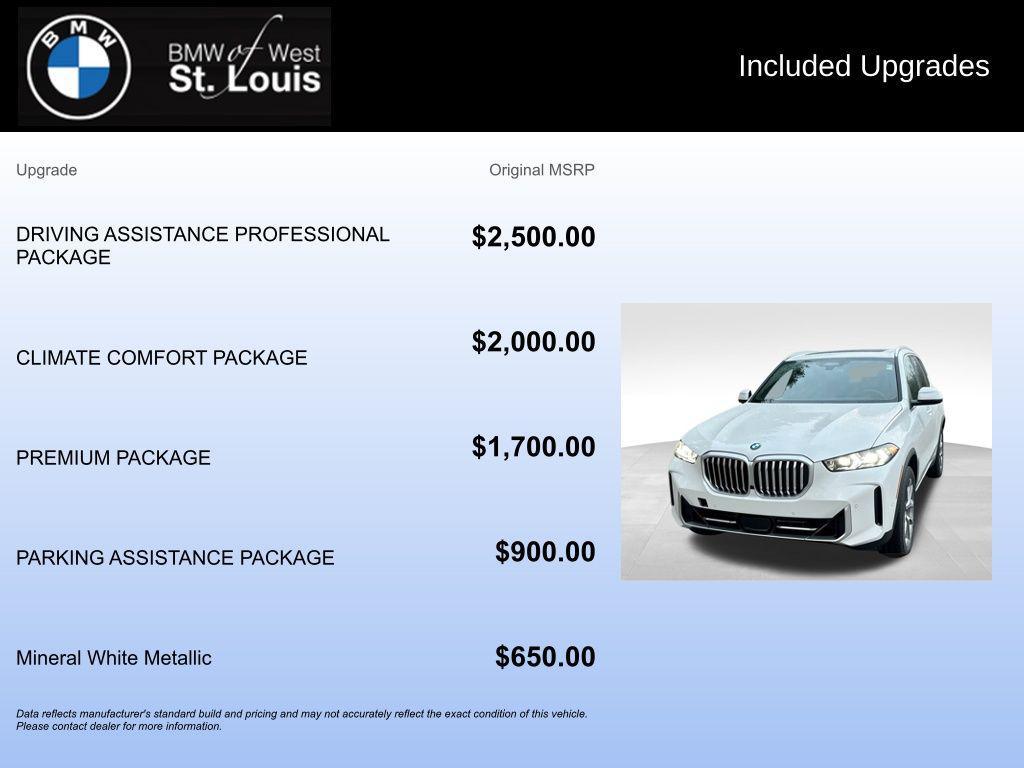 new 2026 BMW X5 car, priced at $79,050