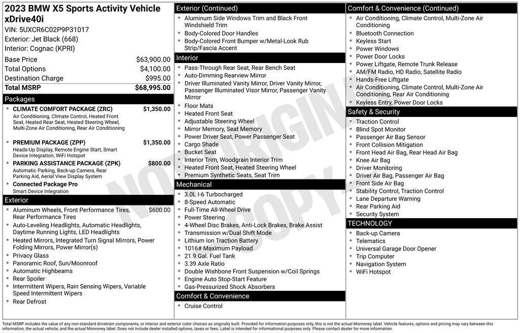 used 2023 BMW X5 car, priced at $47,995