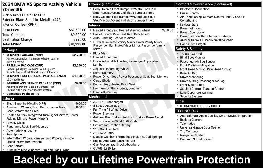 used 2024 BMW X5 car, priced at $56,885