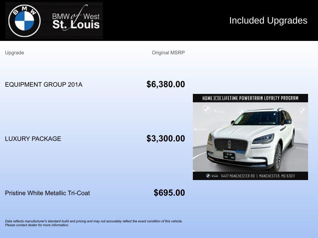 used 2022 Lincoln Aviator car, priced at $39,955