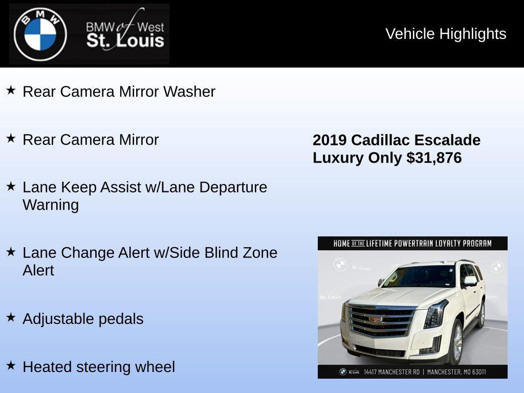 used 2019 Cadillac Escalade car, priced at $31,876