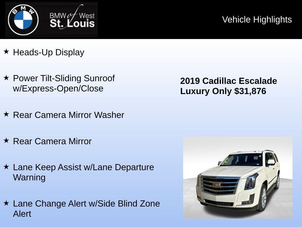 used 2019 Cadillac Escalade car, priced at $30,220