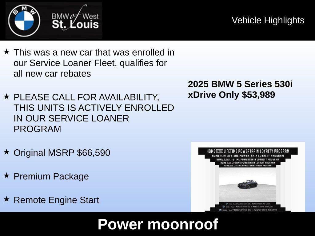 used 2025 BMW 530 car, priced at $53,989