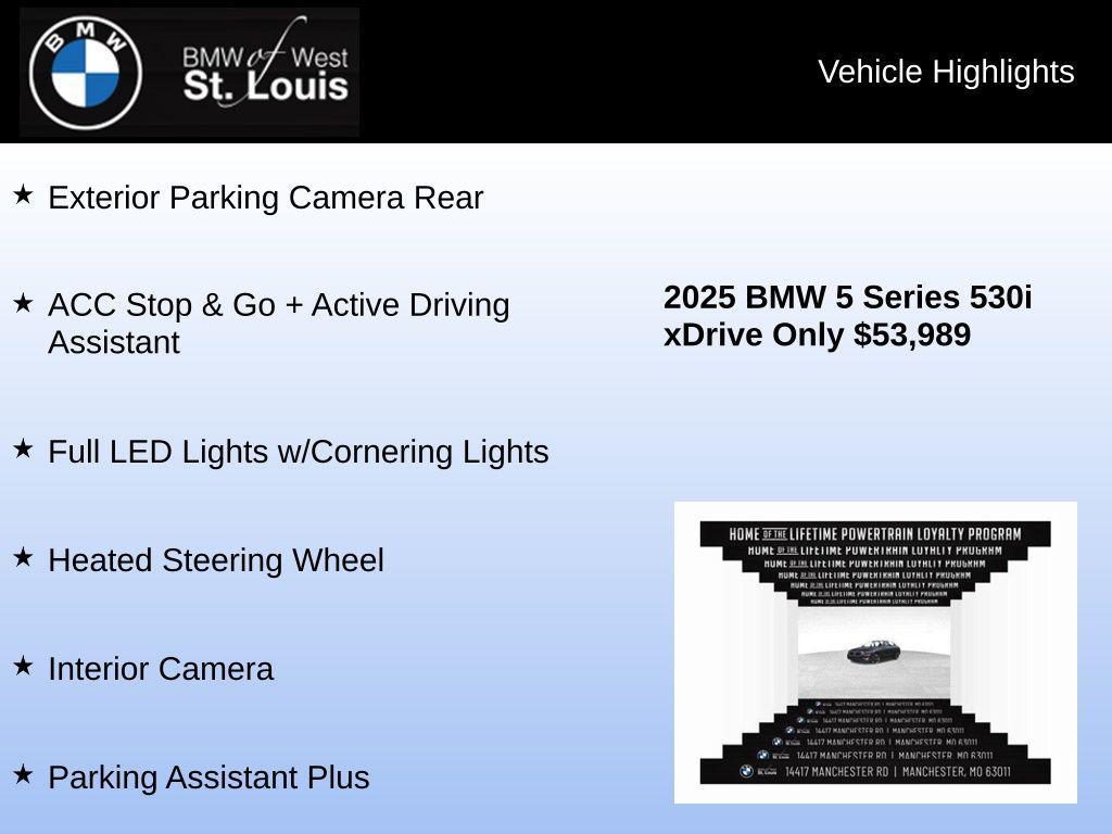 used 2025 BMW 530 car, priced at $53,989