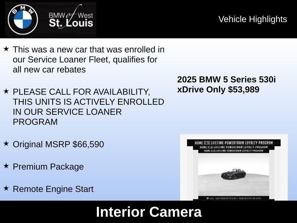 used 2025 BMW 530 car, priced at $53,989