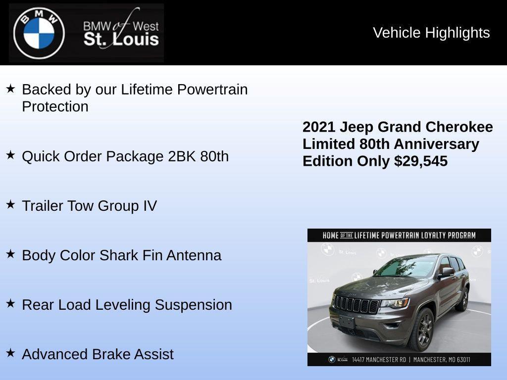 used 2021 Jeep Grand Cherokee car, priced at $29,545