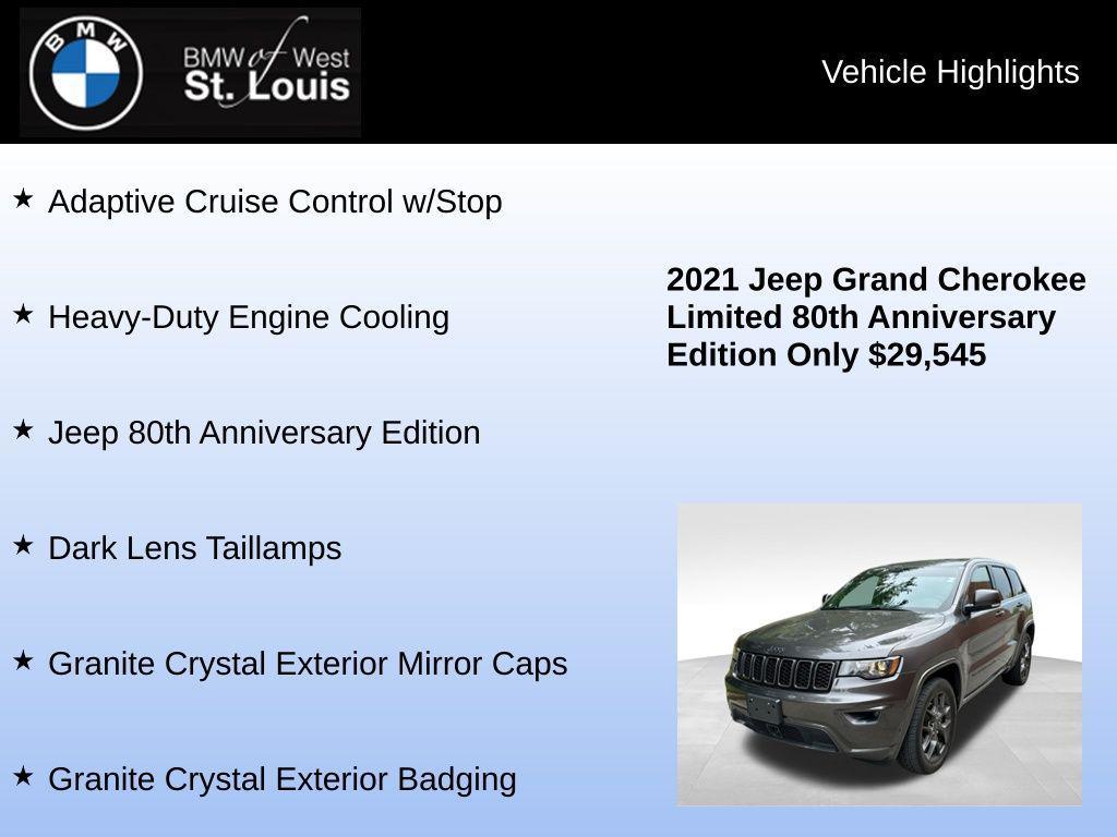 used 2021 Jeep Grand Cherokee car, priced at $26,959