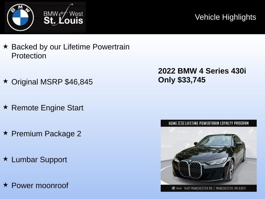 used 2022 BMW 430 Gran Coupe car, priced at $33,745