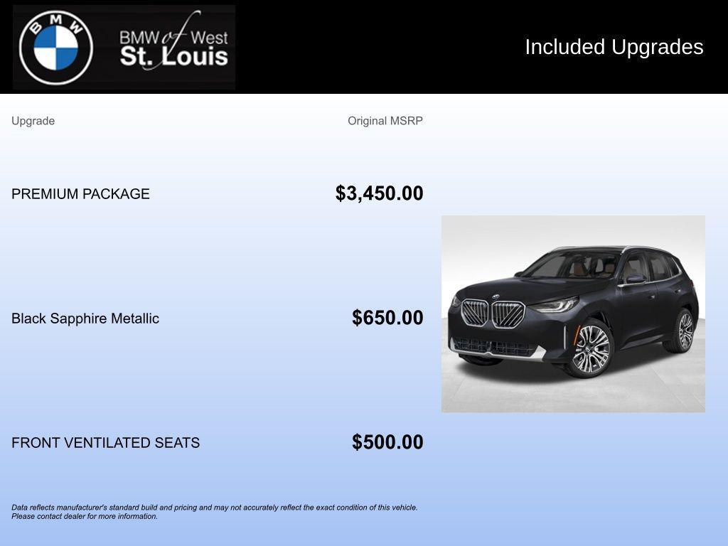 new 2026 BMW X3 car, priced at $57,125