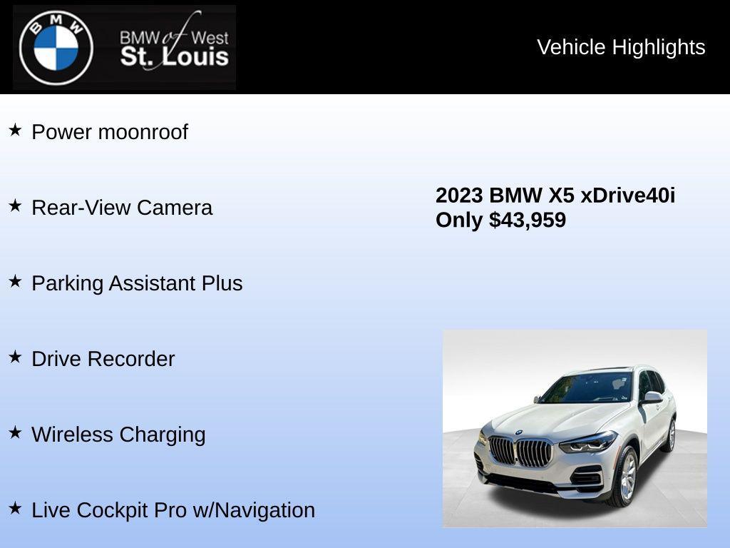 used 2023 BMW X5 car, priced at $43,959